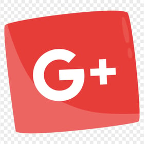 Google G Plus Red Square Icon Illustration Design