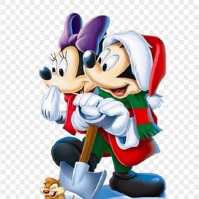 Christmas Minnie and Mickey Mouse PNG