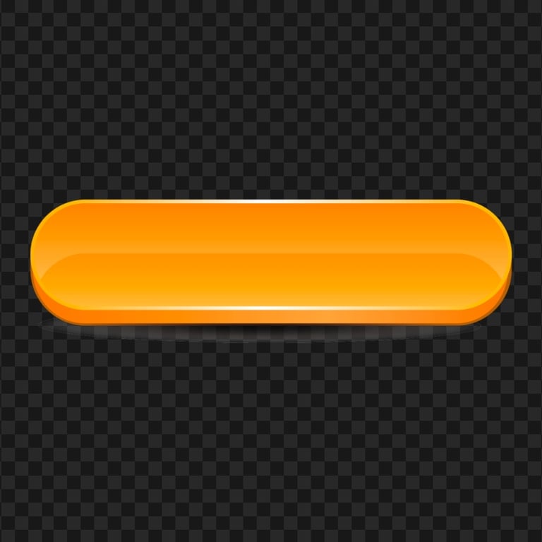 3D Orange Vector Blank Button HD PNG