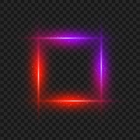 Download Red & Purple Glowing Square Frame PNG