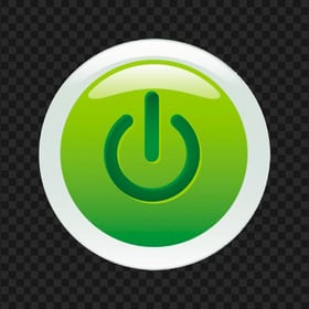 Power Green Button Icon PNG