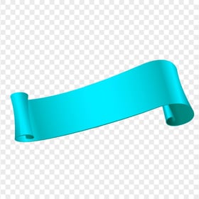 HD Blue Curved Banner Ribbon Scroll Transparent PNG