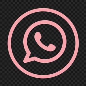 HD Pink Outline Circles Whatsapp Wa Watsup Logo Icon PNG