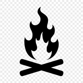 HD Black Bonfire Campfire Firewood Icon PNG