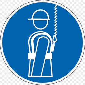 Falling Sign Blue Round Icon Protection Safety