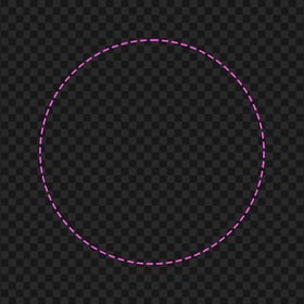 Circle Pink Dashed Border PNG Image