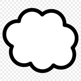 Download Black & White Cartoon Cloud PNG