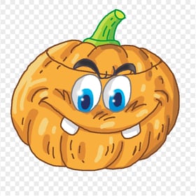 Funny Happy Cartoon Halloween Pumpkin Vector