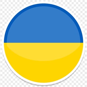 Round Ukraine Flag Icon PNG