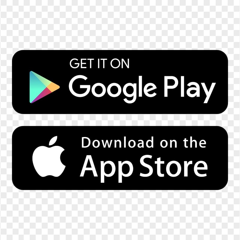 Get It On Google Play & Download App Store Buttons
