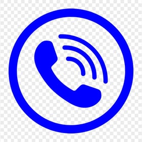 HD Blue Round Circle Phone Icon PNG