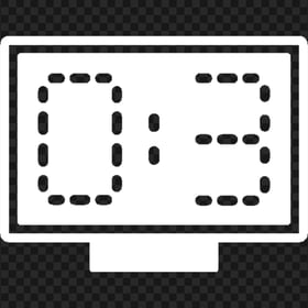 Transparent White Scoreboard Icon