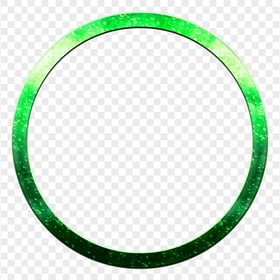 HD Green Round Circle Ring Frame Transparent PNG