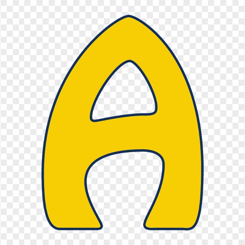 Flat Yellow A Letter Text Alphabet Transparent PNG | Citypng