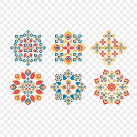 Set Modern Geometric Islamic Ornament Patterns