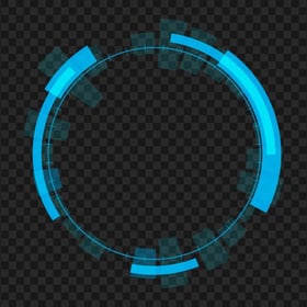 Futuristic Blue Circle PNG