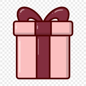 Vector Cute Gift Box Icon Transparent Background
