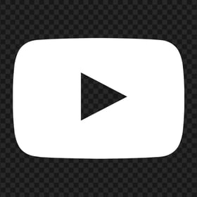 HD White Youtube YT Logo Symbol Icon PNG