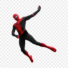 HD Black Spiderman Flying PNG