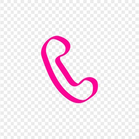 HD Pink Hand Draw Phone Icon Transparent PNG