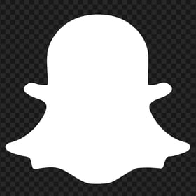 HD White Snapchat Ghost Logo Icon Symbol PNG