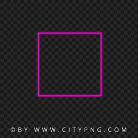 HD Neon Pink Square Frame PNG
