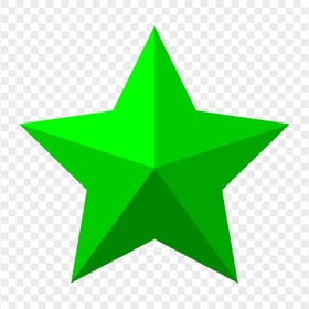 Green Star Shape Transparent Background