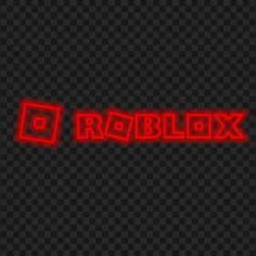 HD Roblox Red Neon Text Logo With Symbol Sign Icon PNG