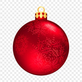 Red Christmas Ornament Bauble Ball HD PNG