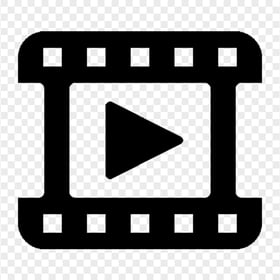 Video Play, Watch Player Black Icon FREE PNG