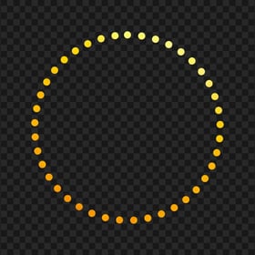 Circle Gold Dotted Border PNG Image