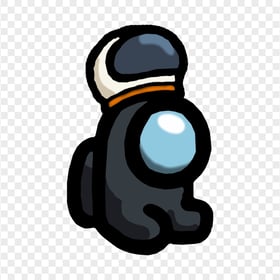 HD Black Among Us Mini Crewmate Character Baby With Astronaut Helmet PNG
