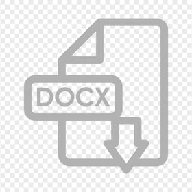 Docx File Download Gray Icon HD PNG