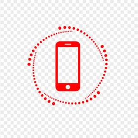 HD Red Phone Outline Logo Transparent PNG