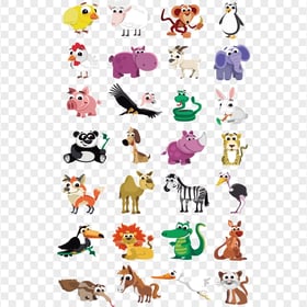 Animals Clipart Farm Wild Cartoon Illustration