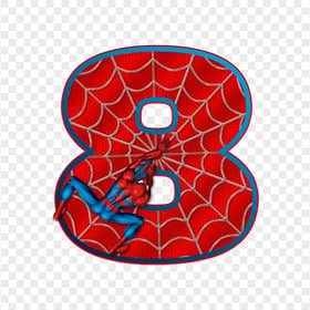 HD Spider Man Number Eight 8 PNG