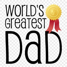 HD World's Greatest Dad Text Logo PNG