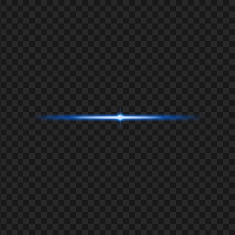 HD Blue Neon Glowing Line Effect Transparent Background