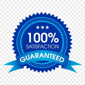 Customer 100% Satisfaction Guaranteed Blue Badge