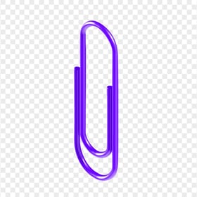 Purple 3D Paper Clip HD PNG