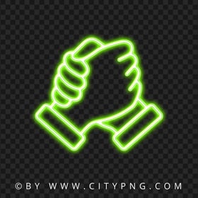 Green Neon Soul Brother Handshake Download PNG