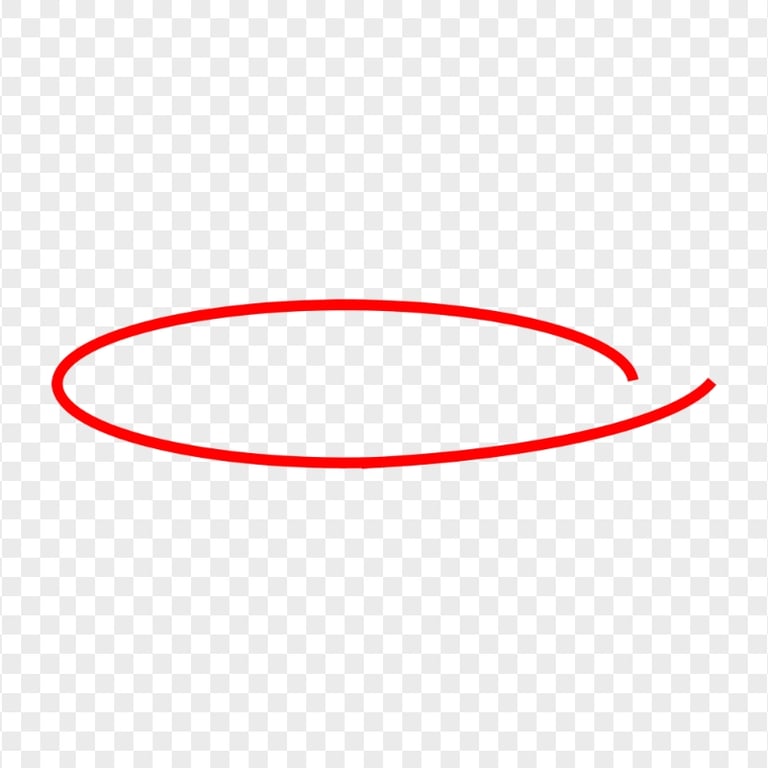Red Marker Sketch Oval Circle HD PNG