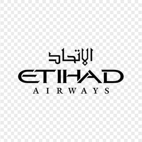 HD Etihad Airways Black Logo Transparent PNG
