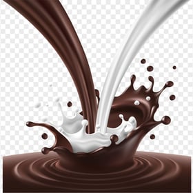 HD Milk And Melted Chocolate Splash PNG