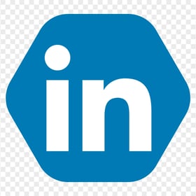 HD Blue Linkedin Hexagon Shape Icon Transparent PNG