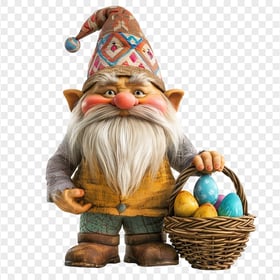 Spring Easter Colorful Eggs Gnome HD Transparent PNG