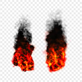 PNG Explosions Orange Fire Black Smoke