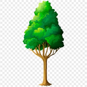 Vector Cartoon Green Tree Image PNG