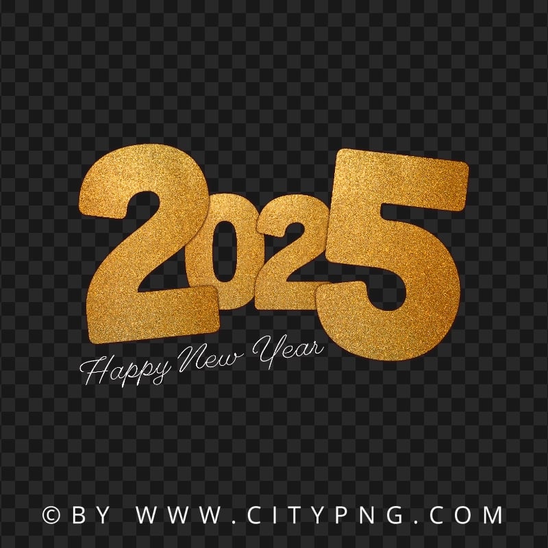 HD Beautiful Happy New Year 2025 Card Transparent PNG Citypng