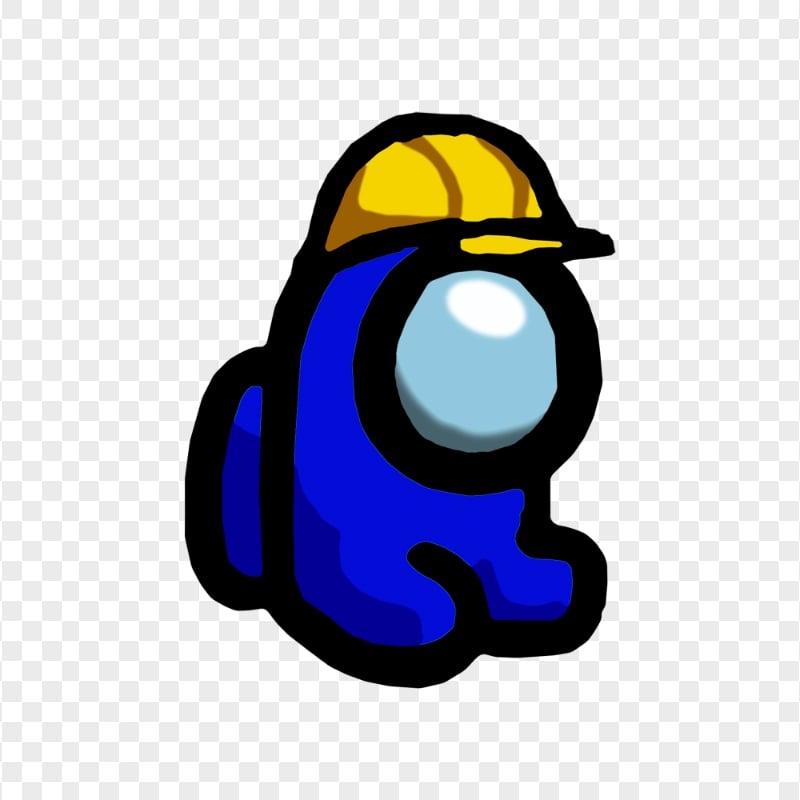 HD Blue Among Us Mini Crewmate Hard Construction Hat PNG